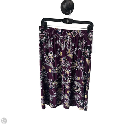 Skirt Midi By Loft In Purple, Size: 4