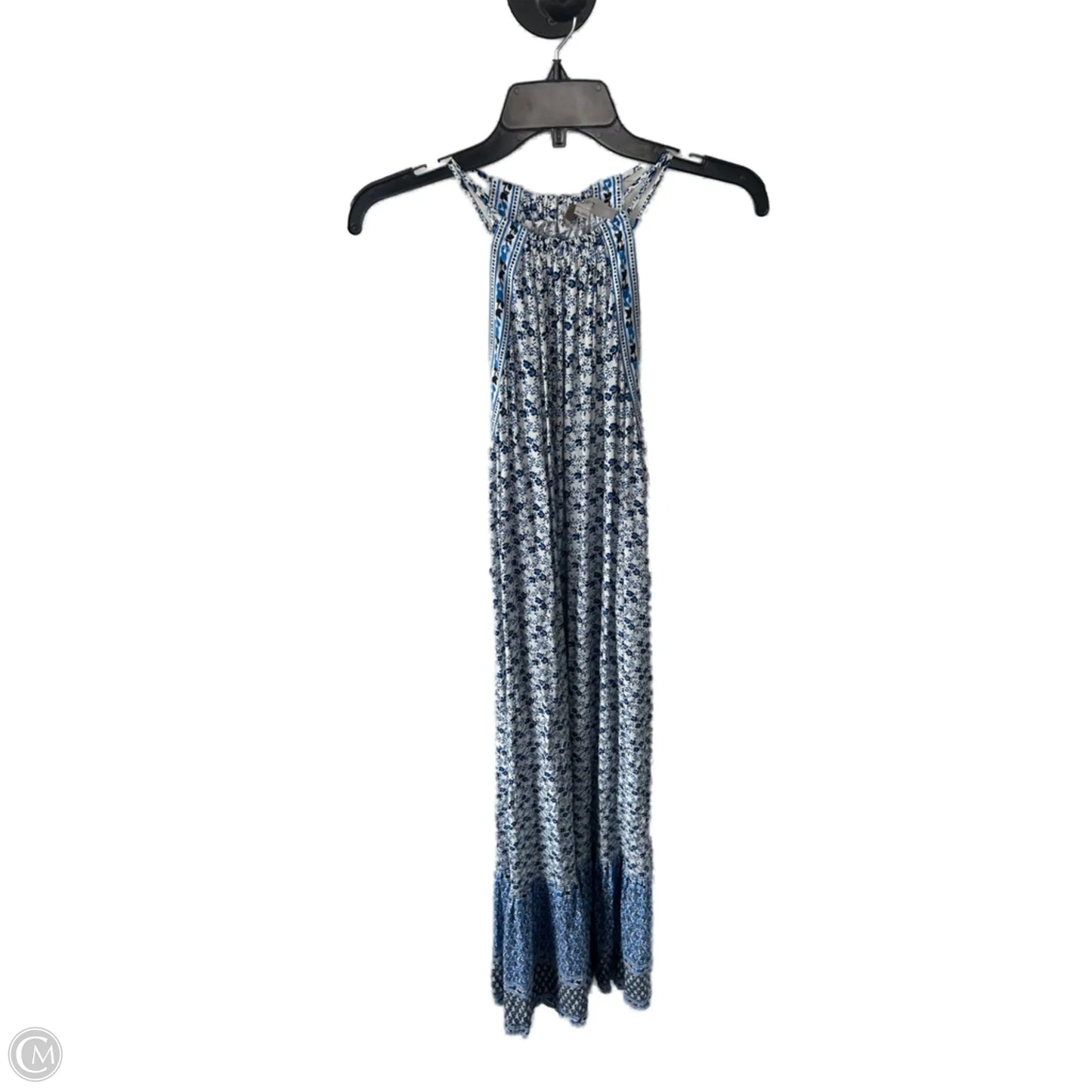 Dress Casual Maxi By Loft In Blue & White, Size: M