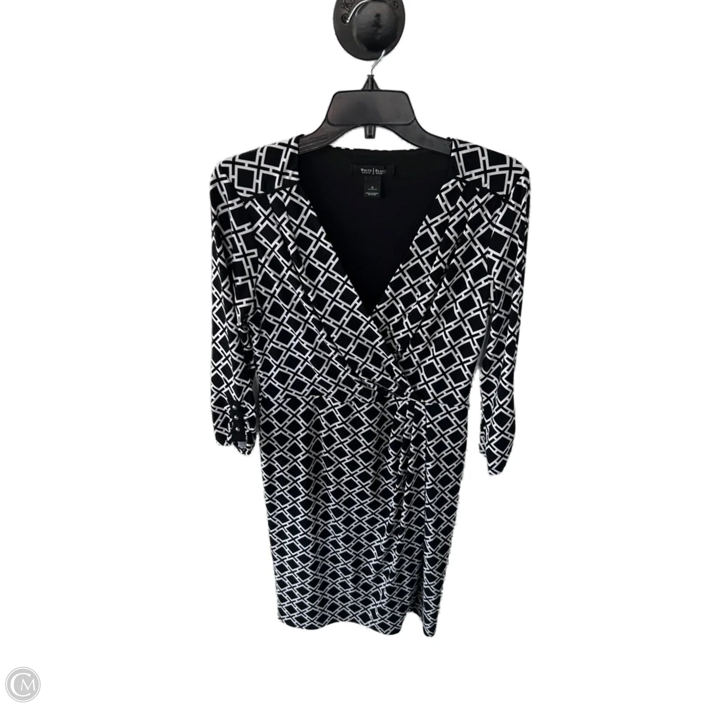 Dress Work By White House Black Market In Black & White, Size: S