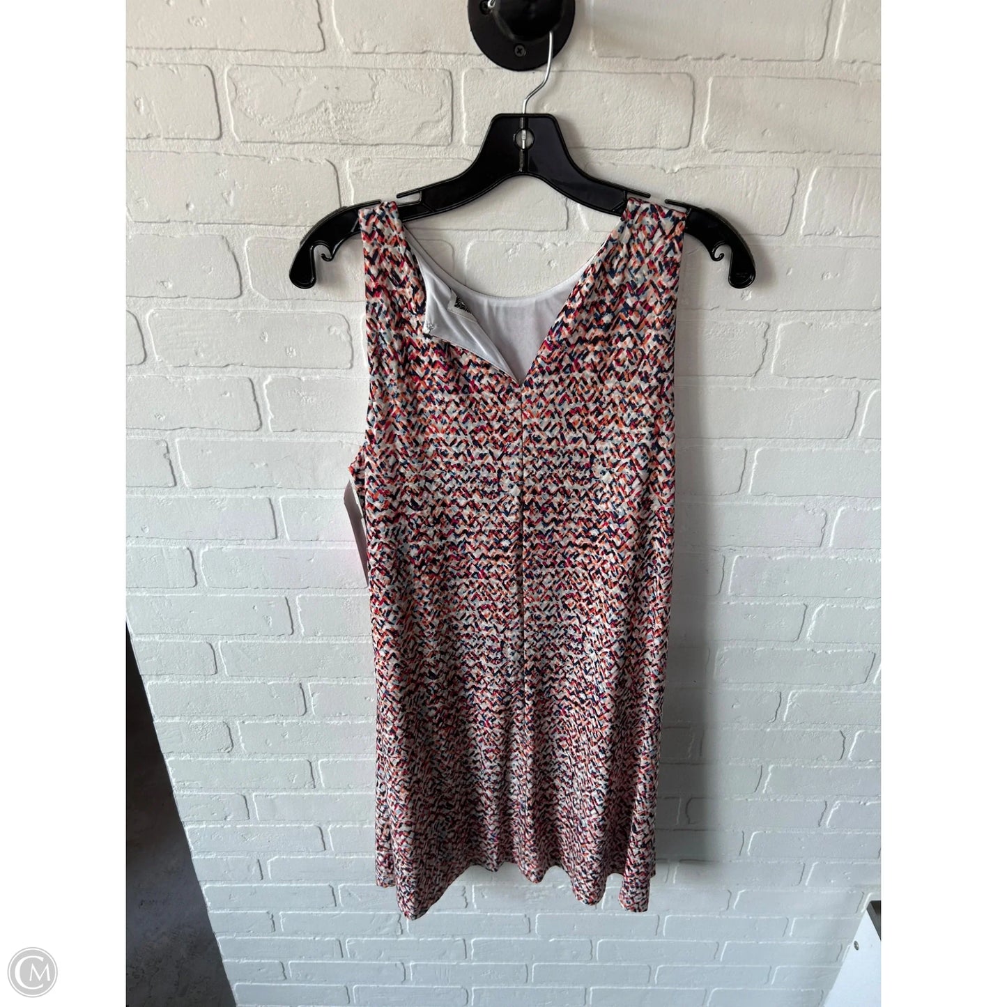 Dress Casual Short By Anne Klein In Orange & Red, Size: M