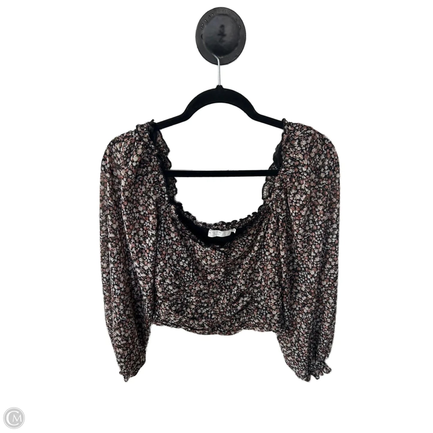 Top Long Sleeve By Astr The Label In Black, Size: S