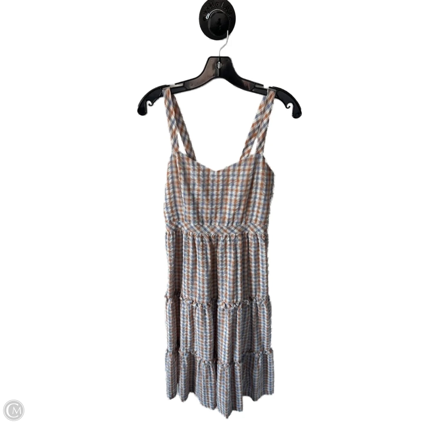 Dress Casual Midi By Madewell In Blue & Cream, Size: Xs
