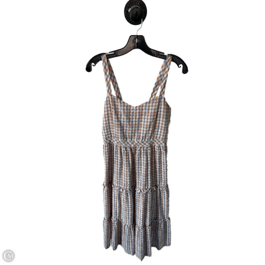 Dress Casual Midi By Madewell In Blue & Cream, Size: Xs