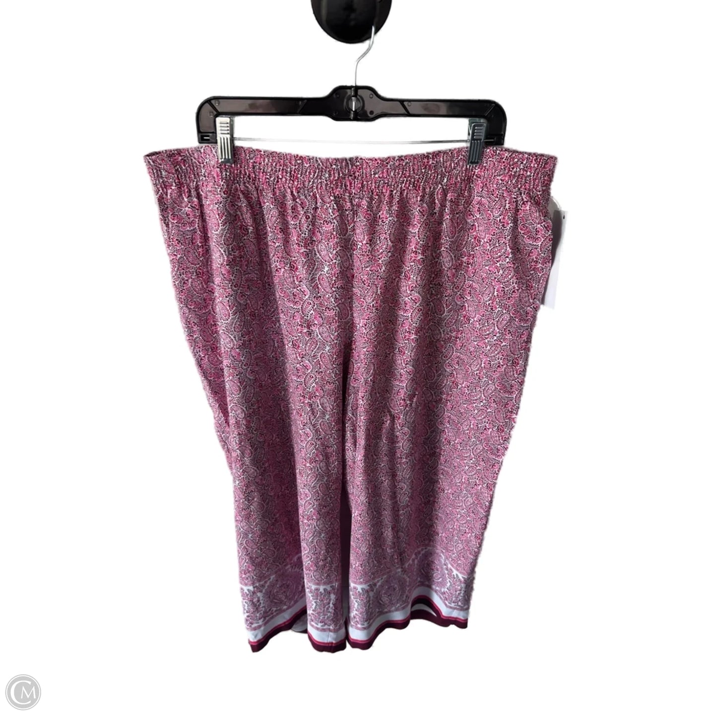 Pants Cropped By J. Jill In Pink & White, Size: 20