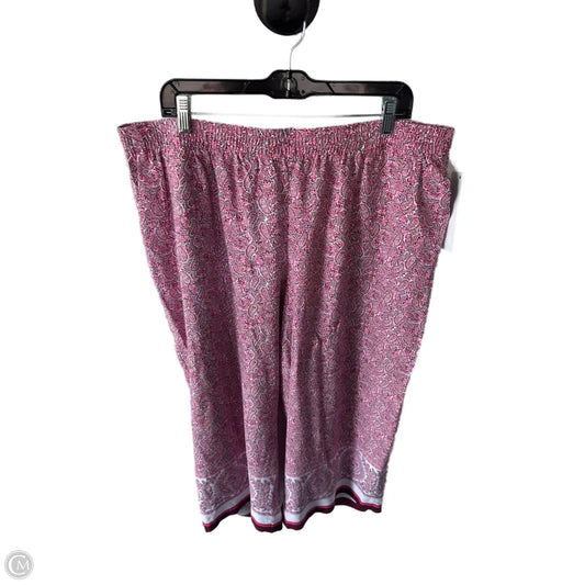 Pants Cropped By J. Jill In Pink & White, Size: 20