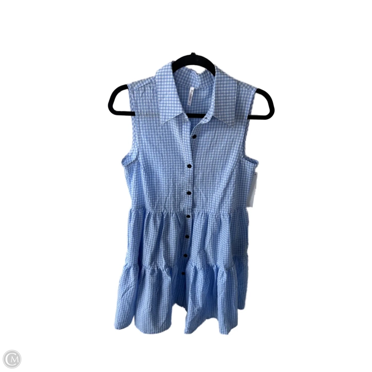 Dress Casual Short By Clothes Mentor In Blue & White, Size: S