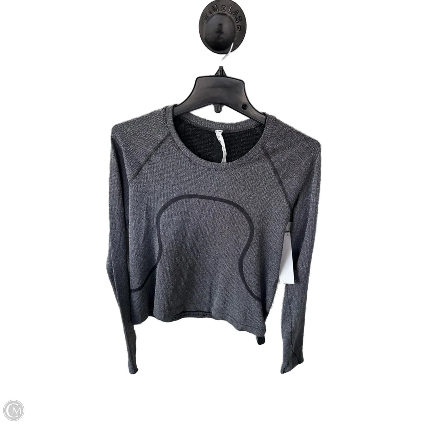Athletic Top Long Sleeve Crewneck By Lululemon In Grey, Size: M