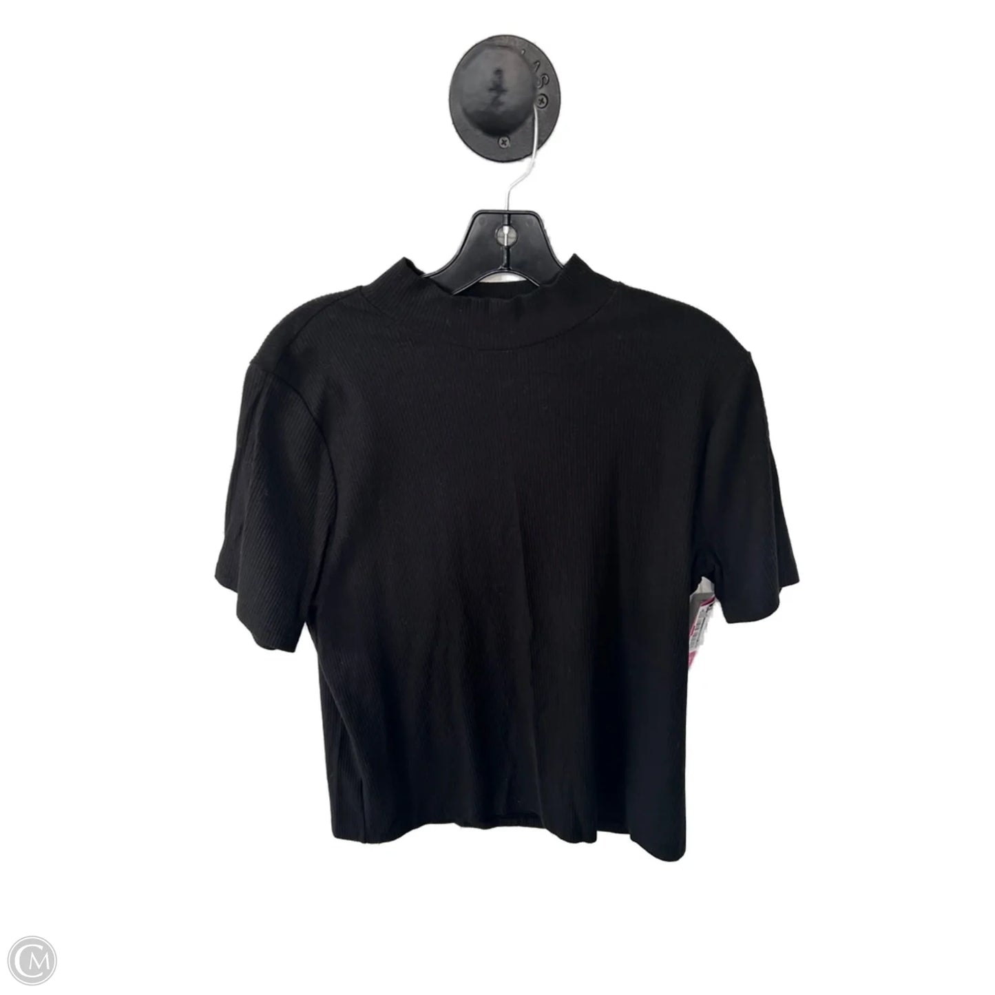 Top Short Sleeve By Free Assembly In Black, Size: Xl