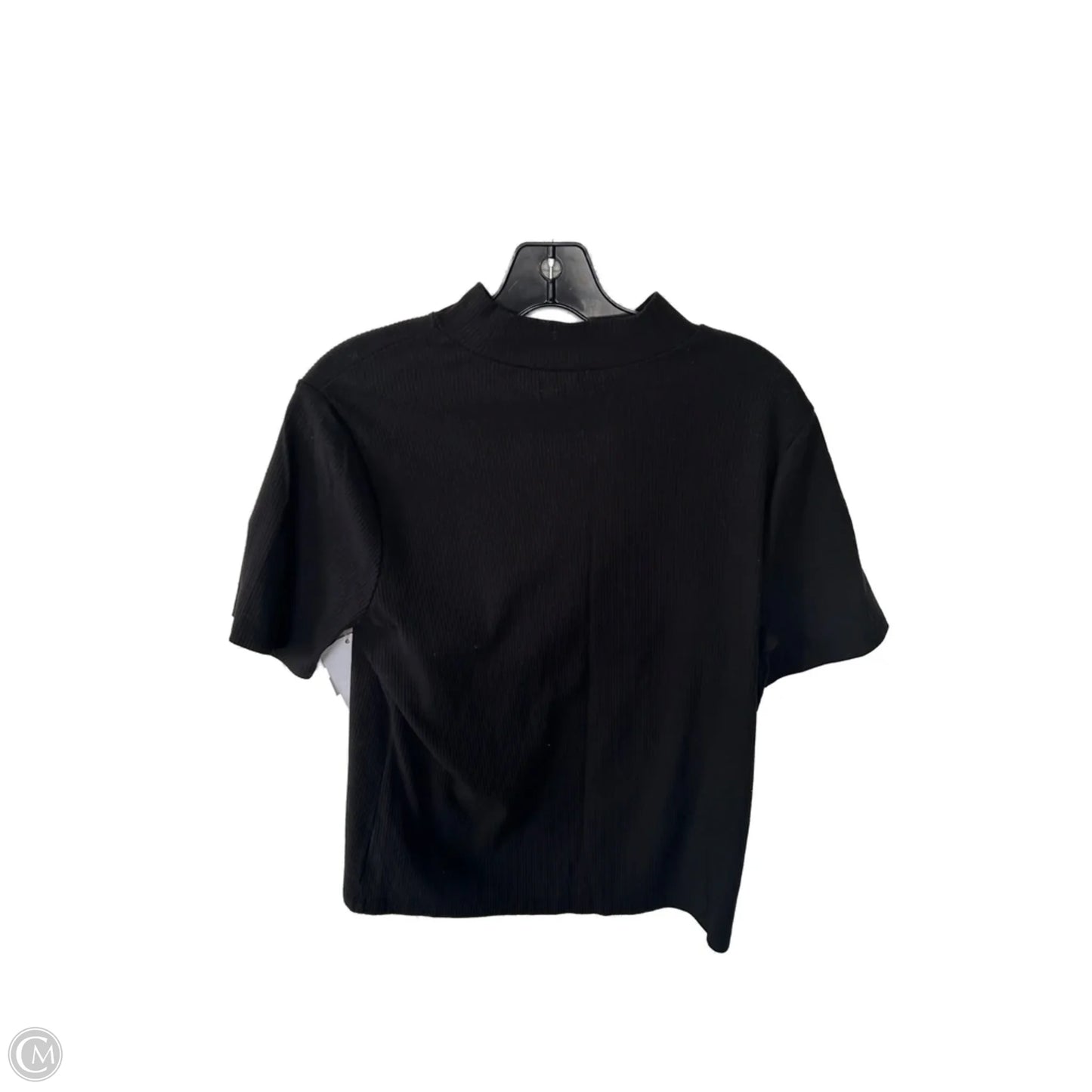 Top Short Sleeve By Free Assembly In Black, Size: Xl