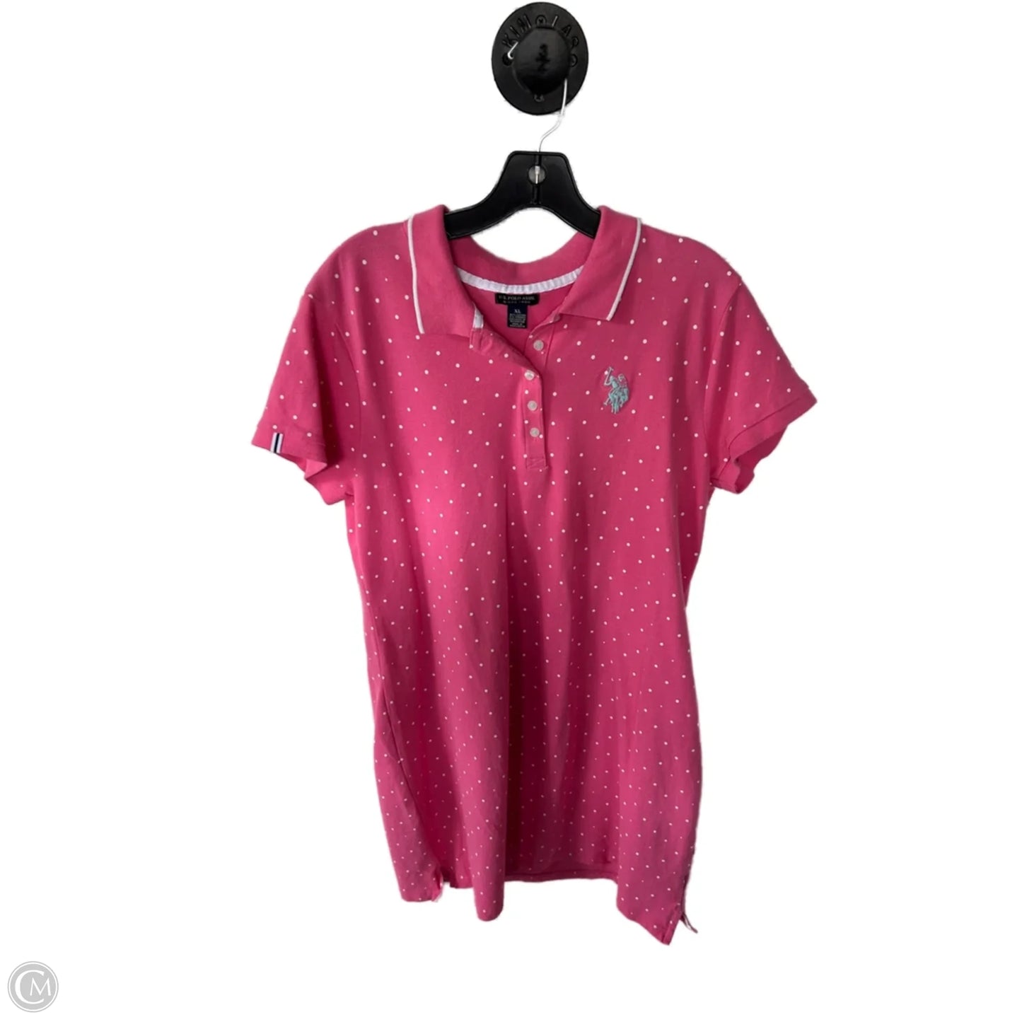 Dress Casual Short By Us Polo Assoc In Pink & White, Size: Xl