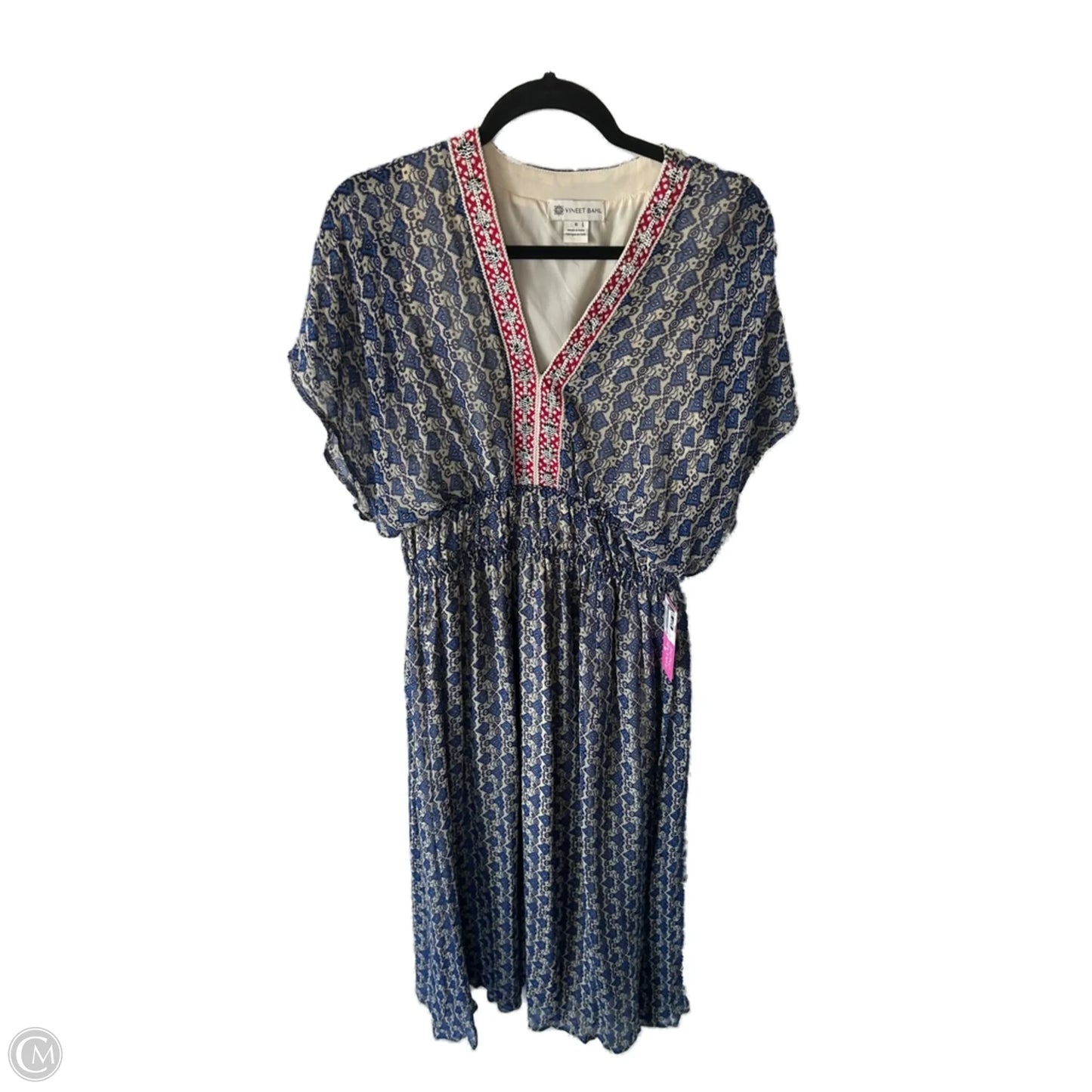 Dress Casual Maxi By Cma In Blue & Cream, Size: S