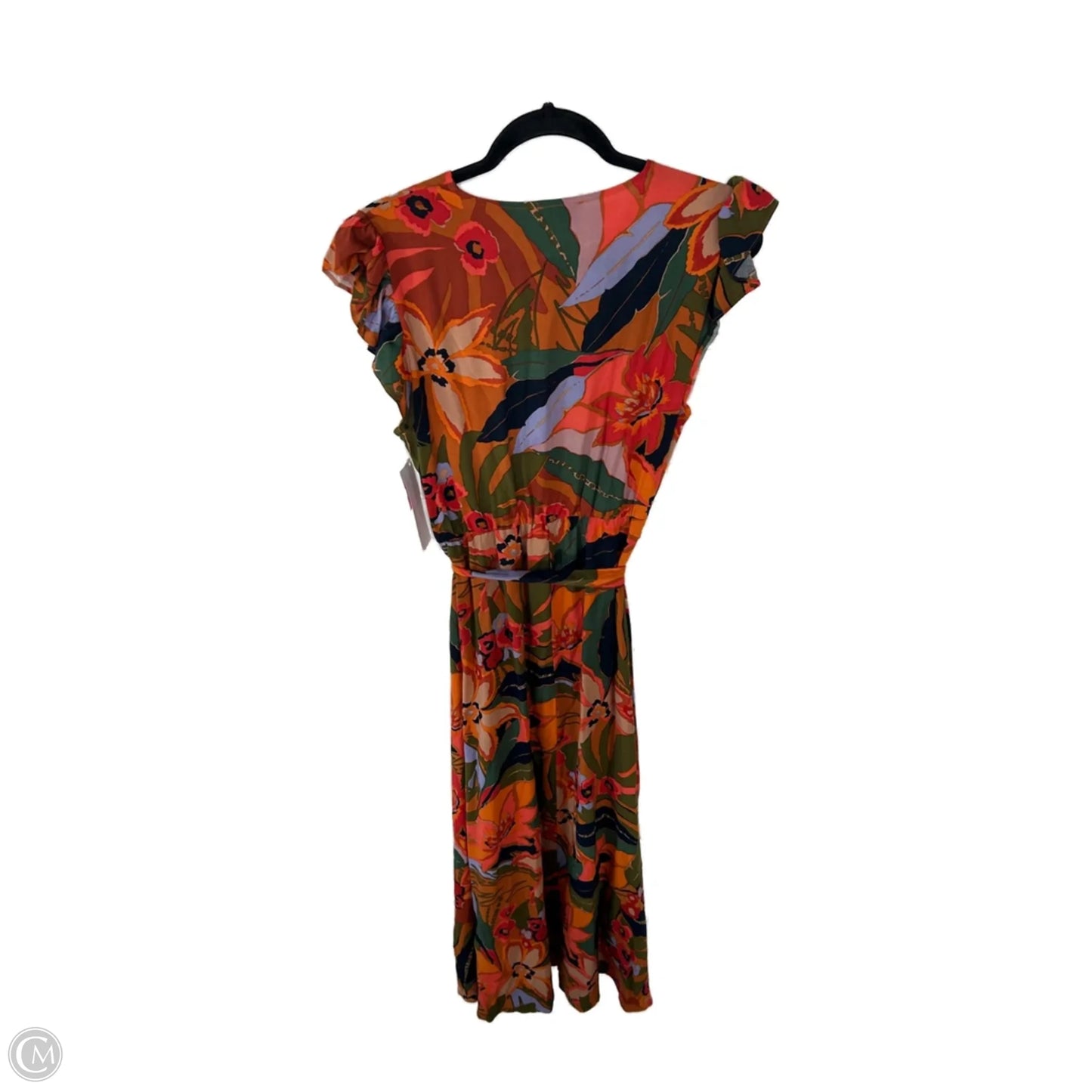 Dress Casual Maxi By Cece In Green & Orange, Size: M
