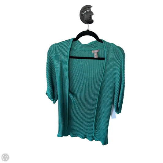 Sweater Cardigan By Chicos In Teal, Size: L