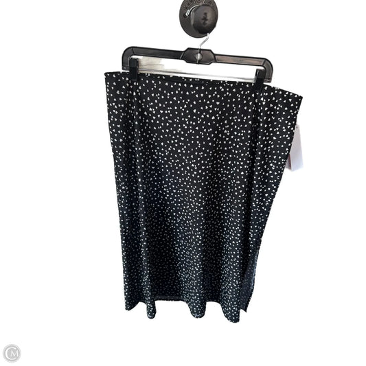Skirt Midi By A New Day In Black & Cream, Size: 18