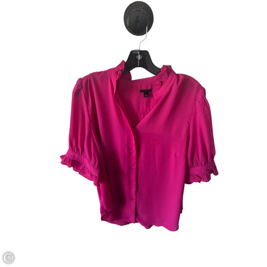 Top Short Sleeve By Ann Taylor In Pink, Size: L