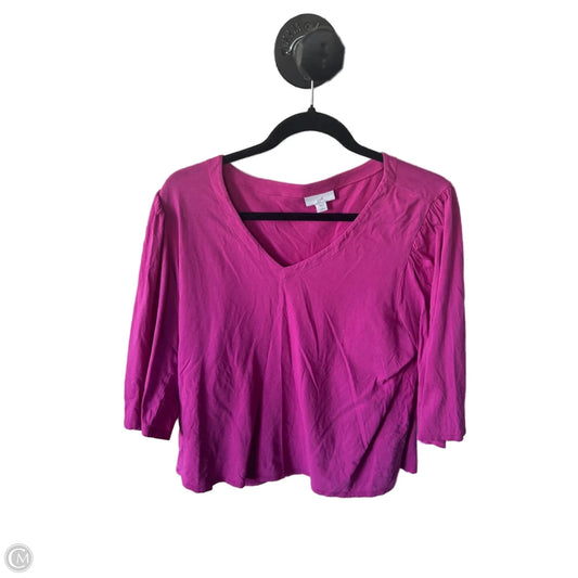 Top Long Sleeve By J. Jill In Pink, Size: Lp