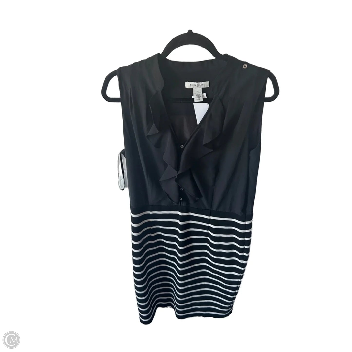 Dress Work By White House Black Market In Black & White, Size: L