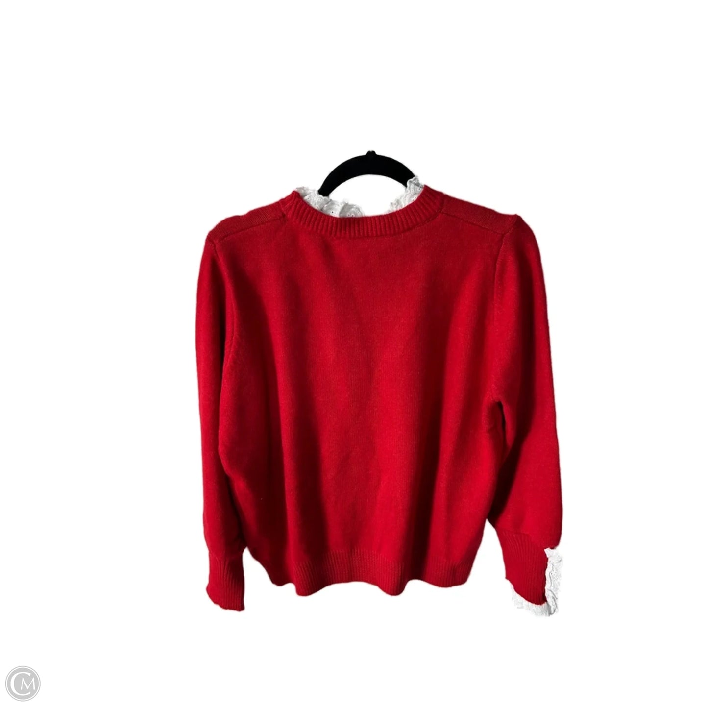 Sweater By Shein In Red & White, Size: Xl