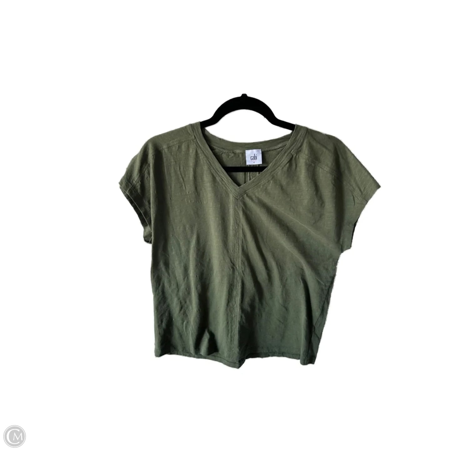Top Short Sleeve Basic By Cabi In Green, Size: S
