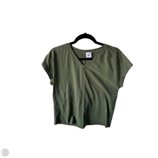 Top Short Sleeve Basic By Cabi In Green, Size: S