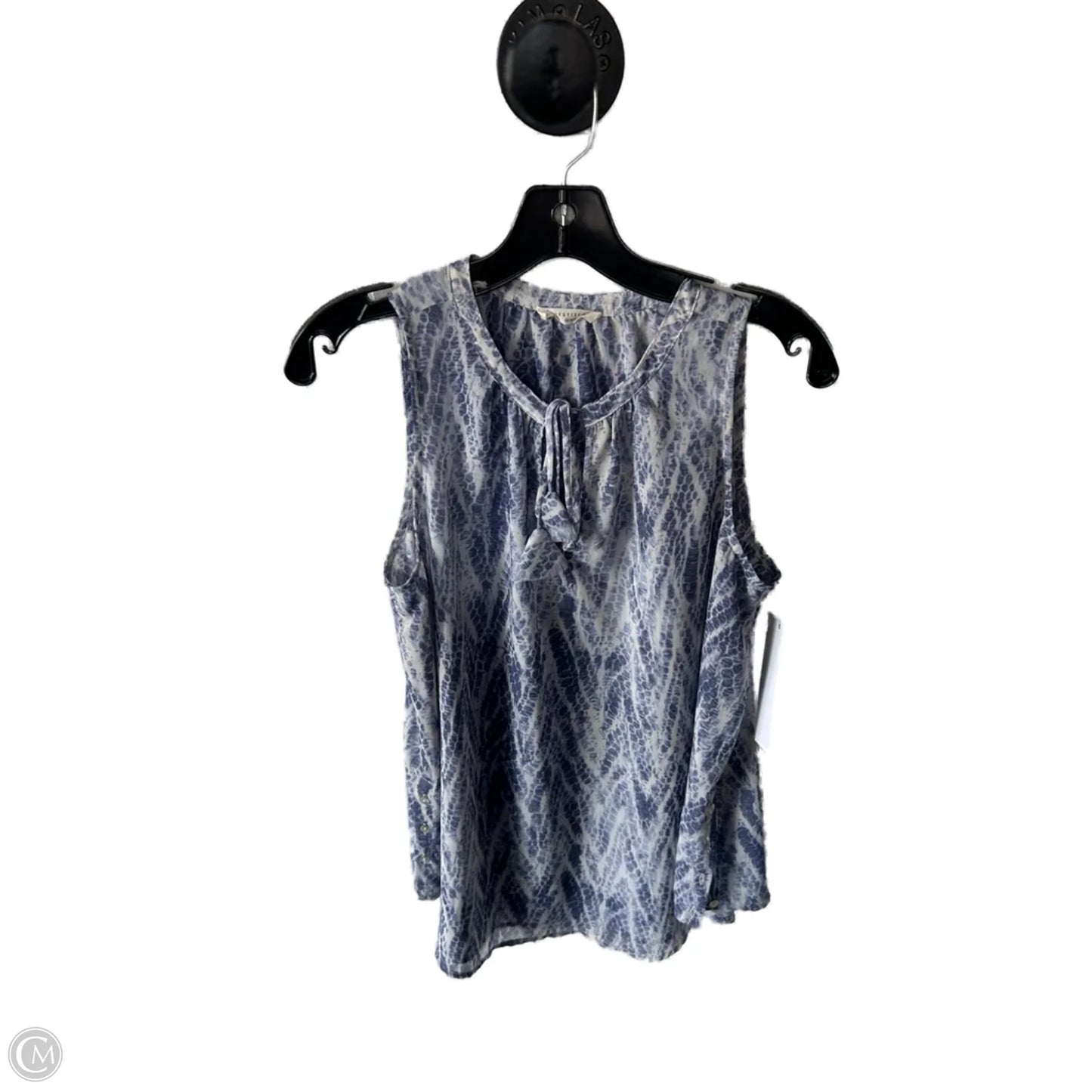 Top Sleeveless By Lovestitch In Blue & White, Size: M
