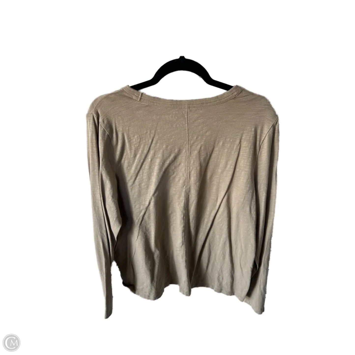 Top Long Sleeve Basic By Gap In Tan, Size: Xl