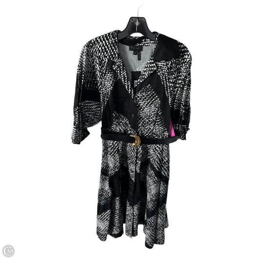 Dress Casual Maxi By Donna Karan In Black & White, Size: M