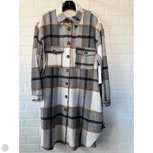 Jacket Other By Clothes Mentor In Cream & Grey, Size: L