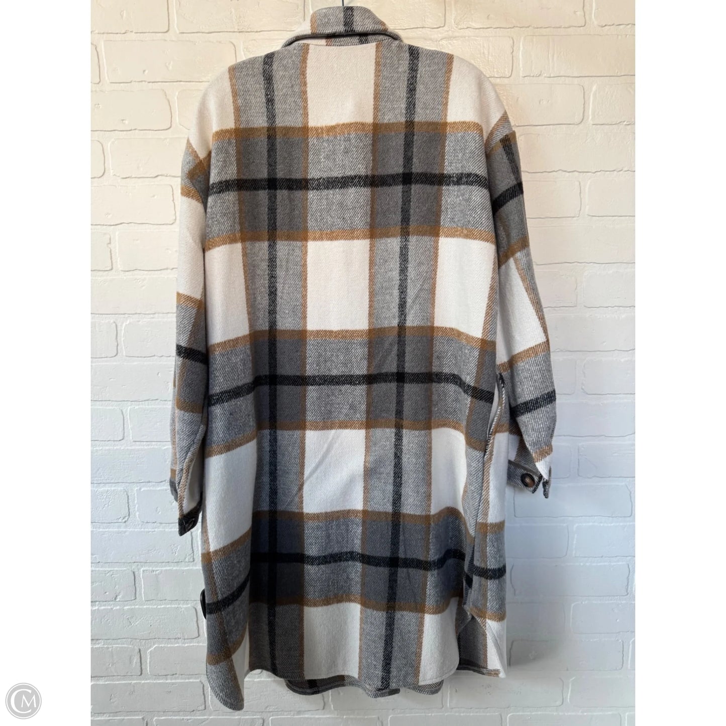 Jacket Other By Clothes Mentor In Cream & Grey, Size: L