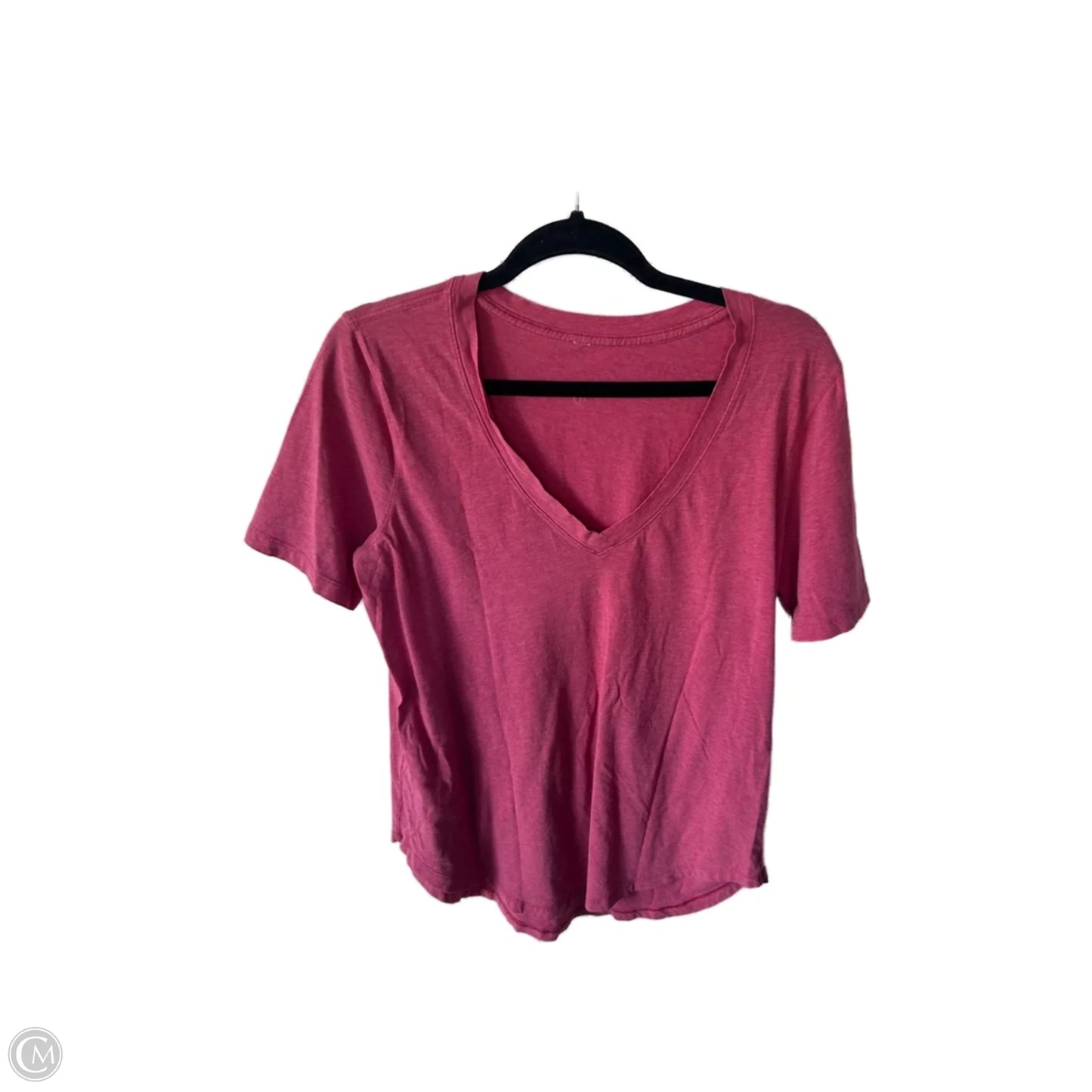 Athletic Top Short Sleeve By Lululemon In Pink, Size: M