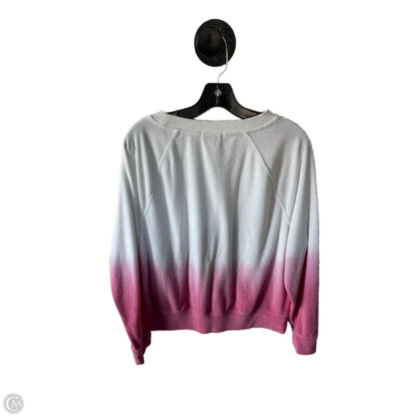 Sweatshirt Crewneck By Evereve In Pink & White, Size: M