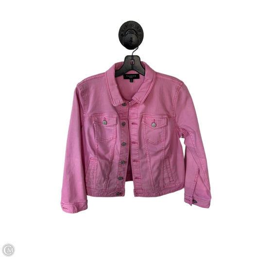 Jacket Denim By Talbots In Pink Denim, Size: Mp