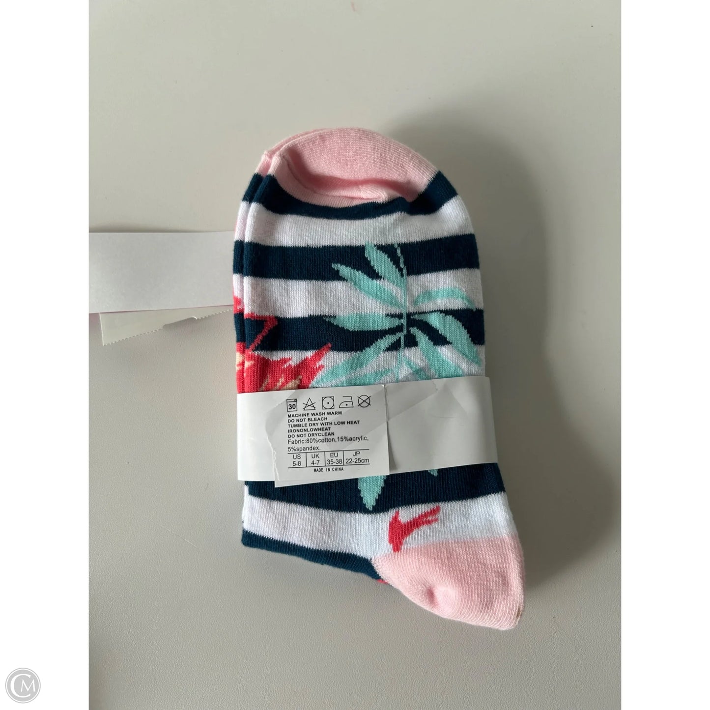 Socks By Clothes Mentor In Blue & Pink, Size: S