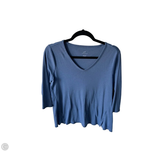 Top 3/4 Sleeve Basic By J. Jill In Blue, Size: M