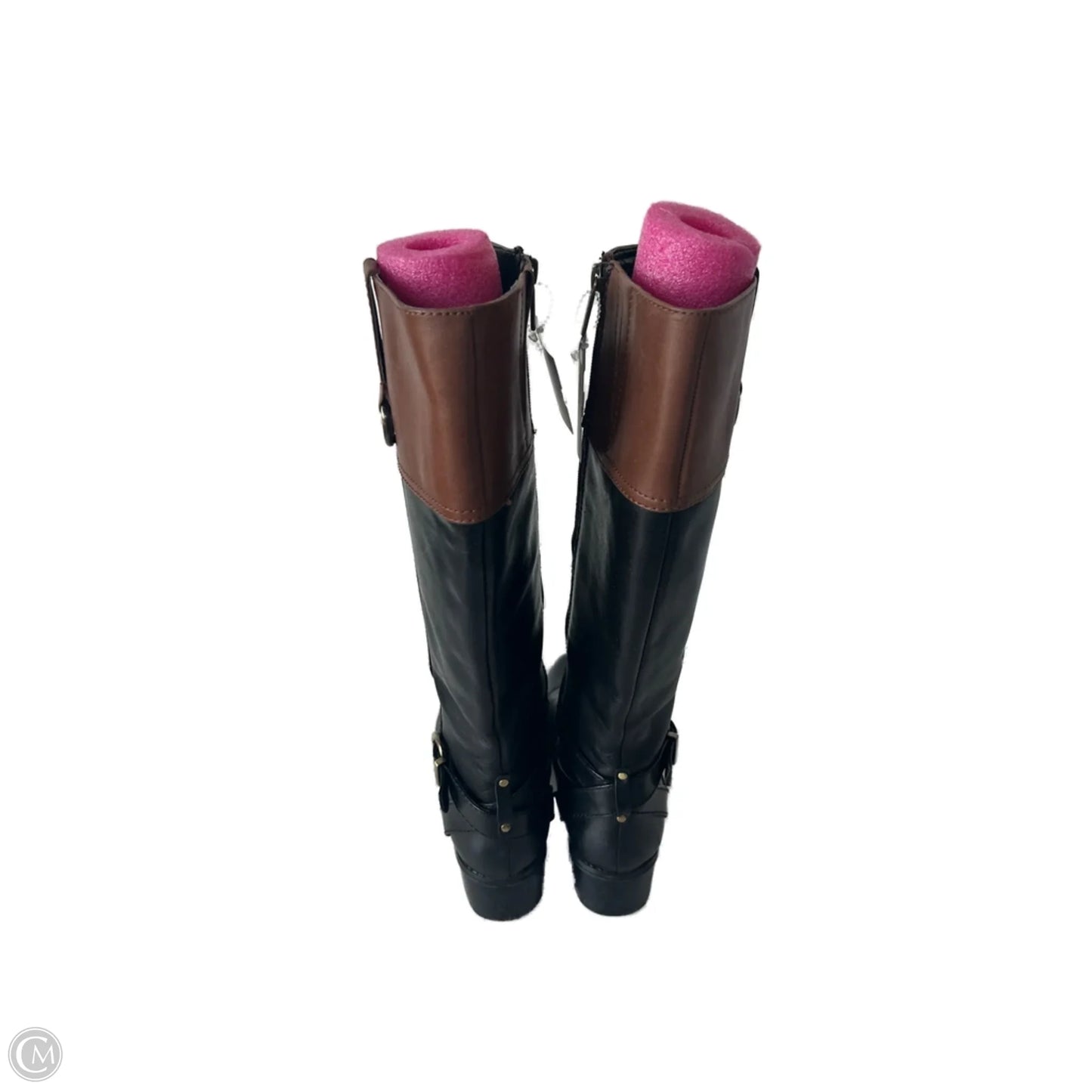 Boots Knee Flats By Bandolino In Black & Brown, Size: 7.5