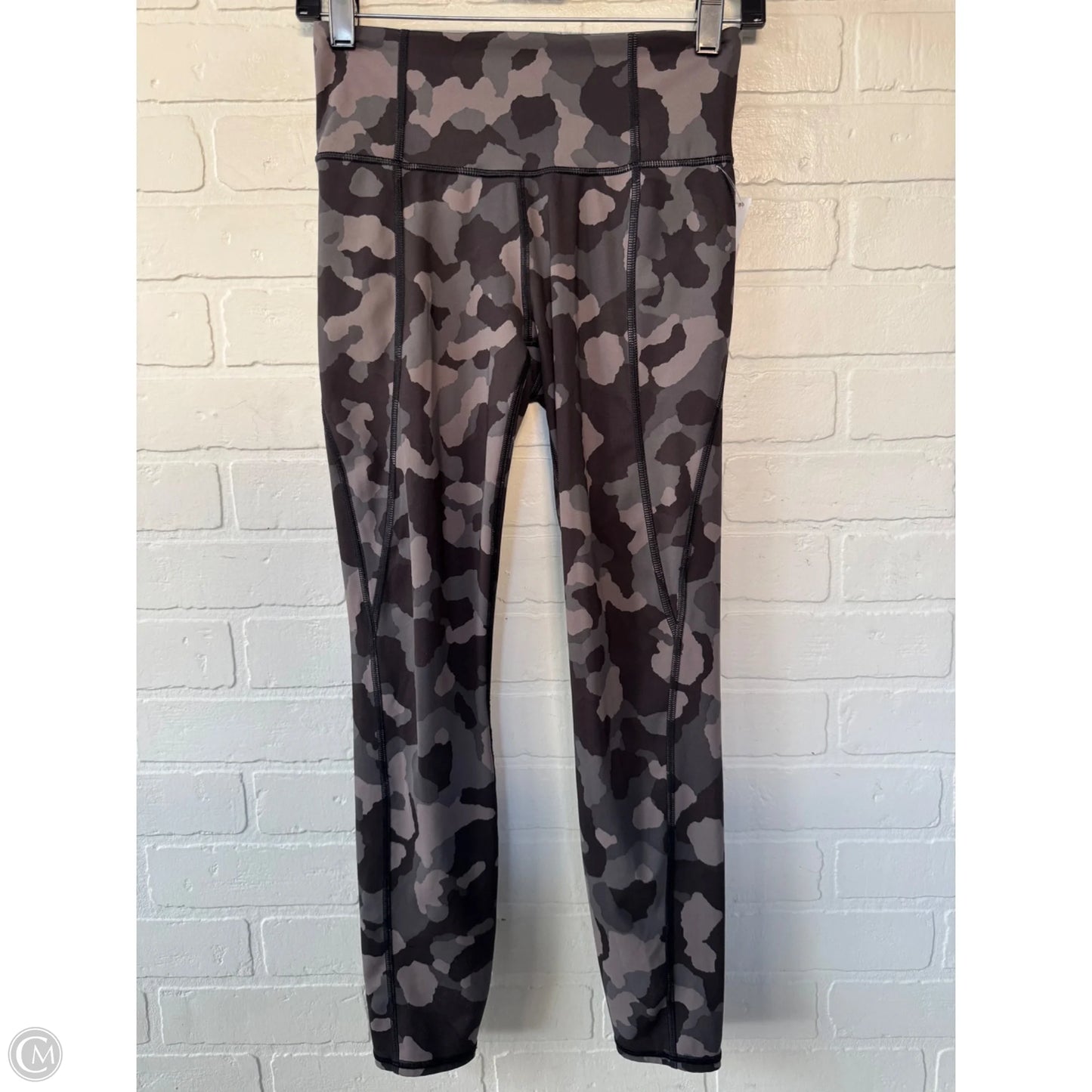 Athletic Leggings By Athleta In Black & Grey, Size: 0