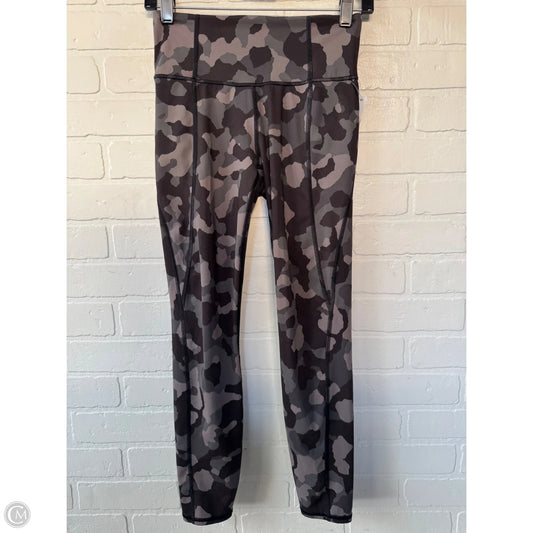 Athletic Leggings By Athleta In Black & Grey, Size: 0