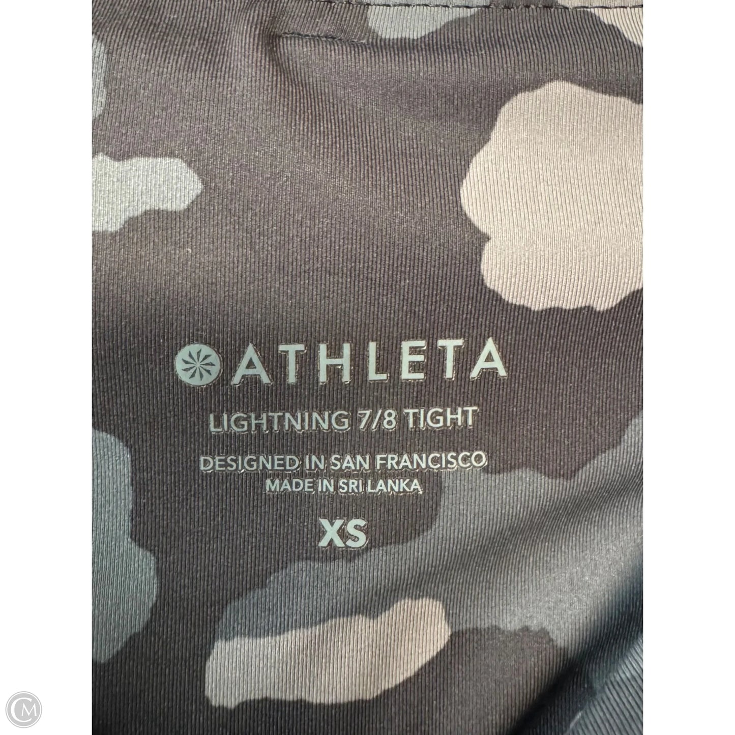 Athletic Leggings By Athleta In Black & Grey, Size: 0