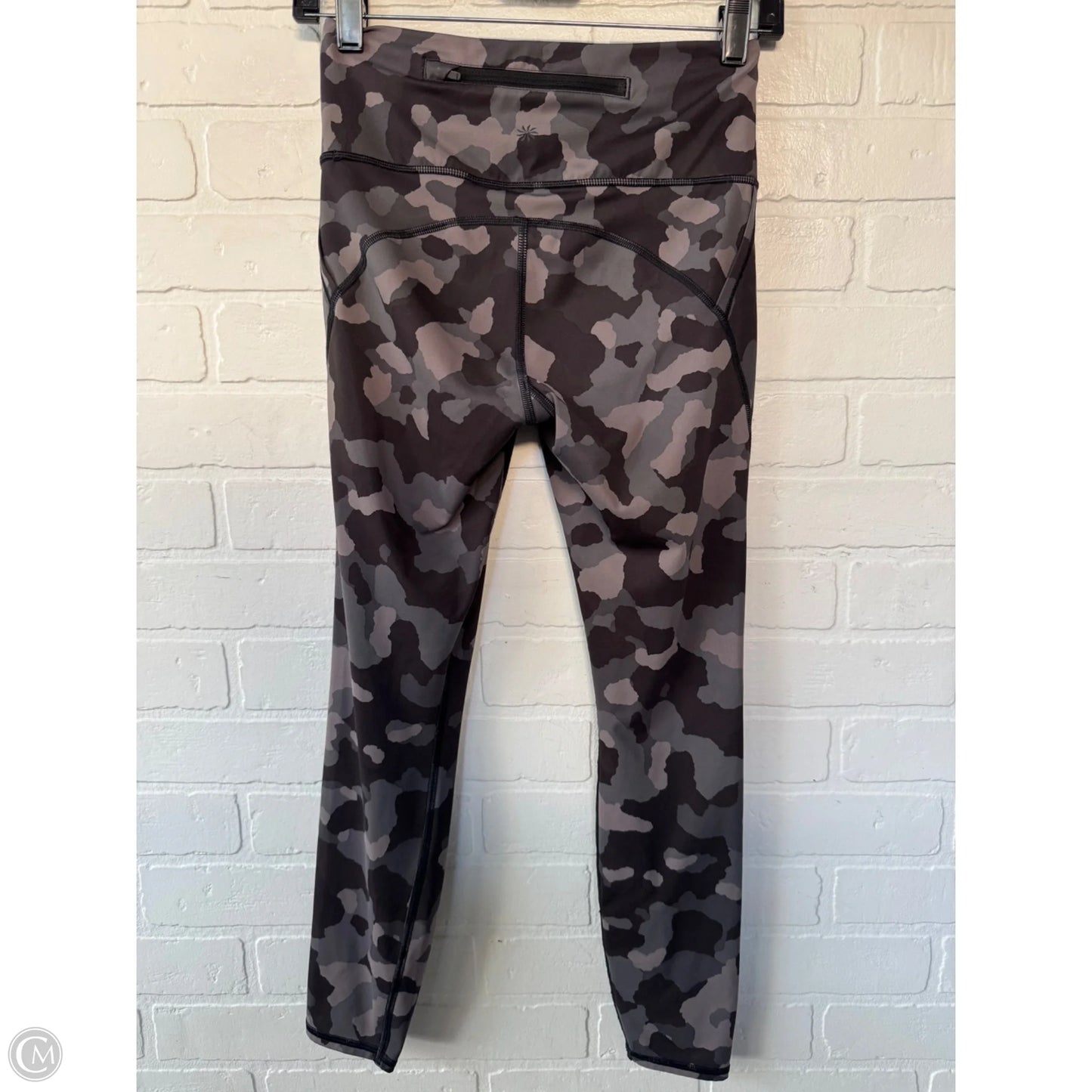 Athletic Leggings By Athleta In Black & Grey, Size: 0