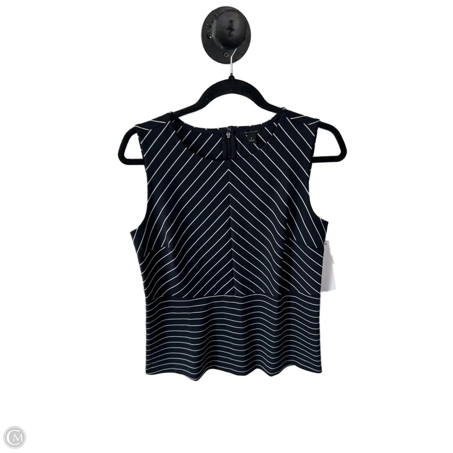 Top Sleeveless By Ann Taylor In Navy, Size: M