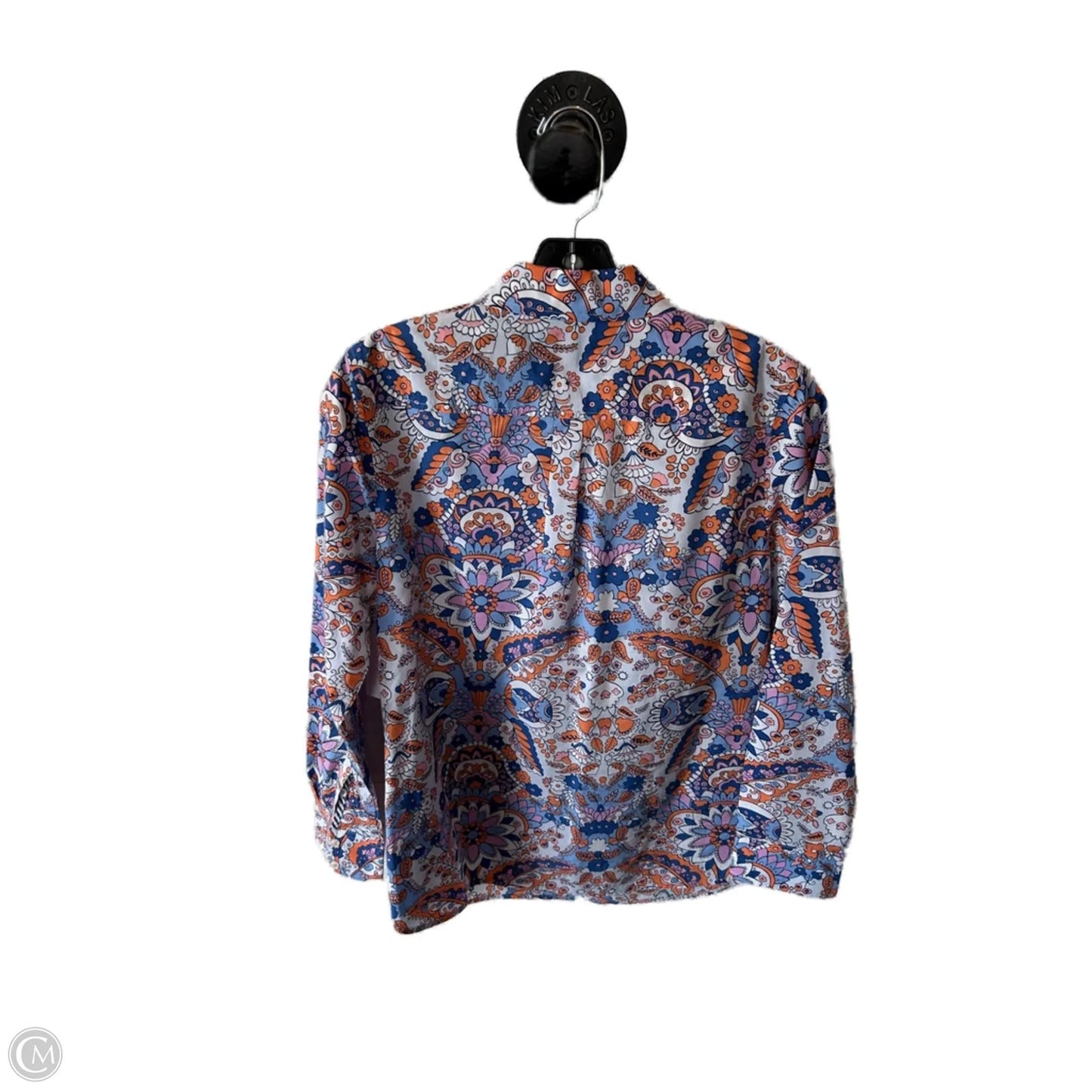 Top Long Sleeve By Talbots In Blue & Orange, Size: Xs