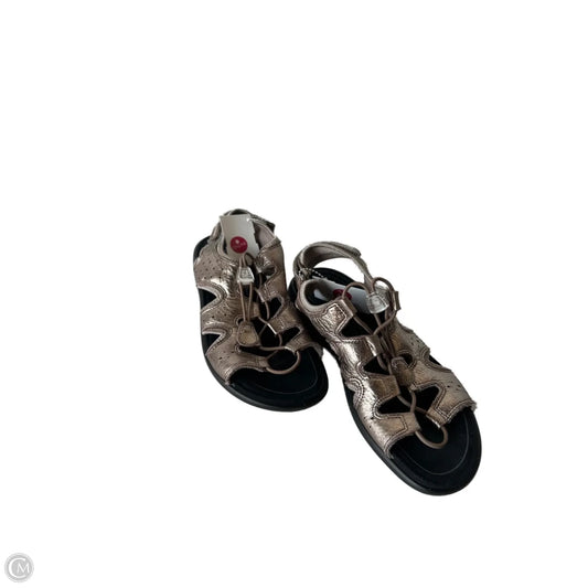 Sandals Flats By Ecco In Bronze, Size: 7