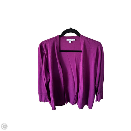 Sweater Cardigan By Chicos In Purple, Size: L