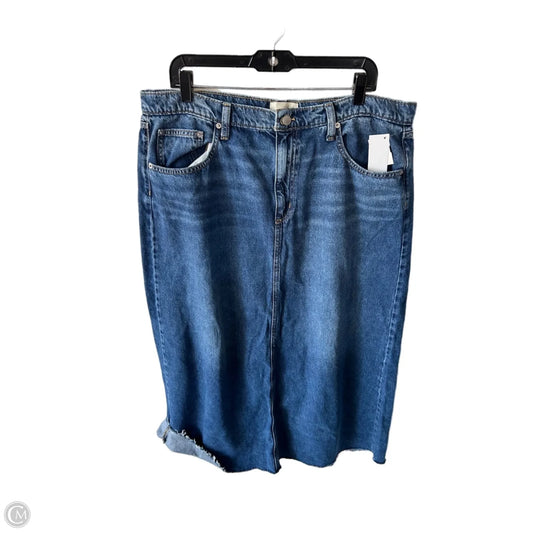 Skirt Maxi By Universal Thread In Blue Denim, Size: 16