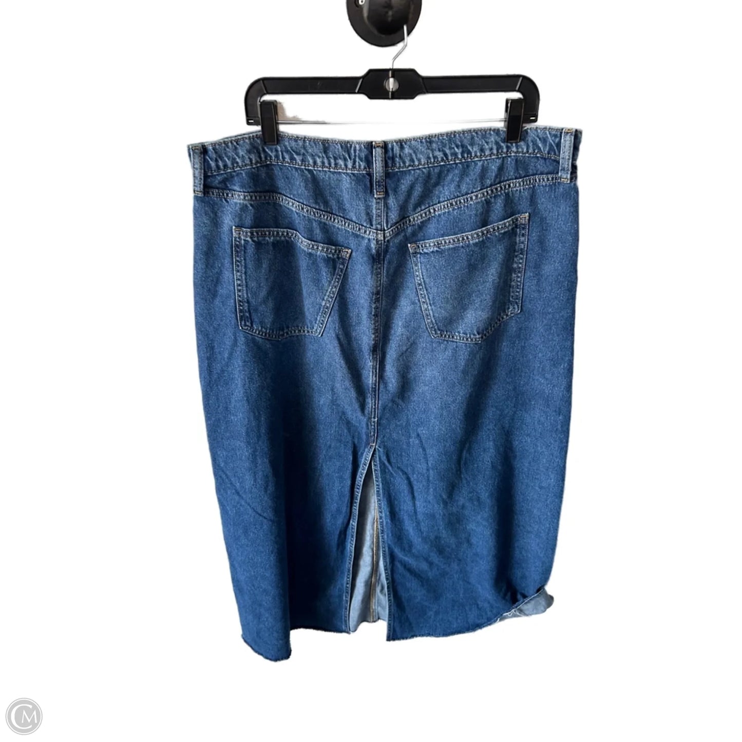 Skirt Maxi By Universal Thread In Blue Denim, Size: 16