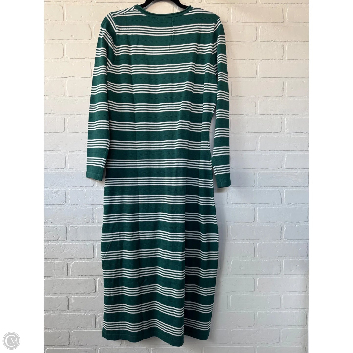 Dress Sweater By Zesica In Green & White, Size: Xl