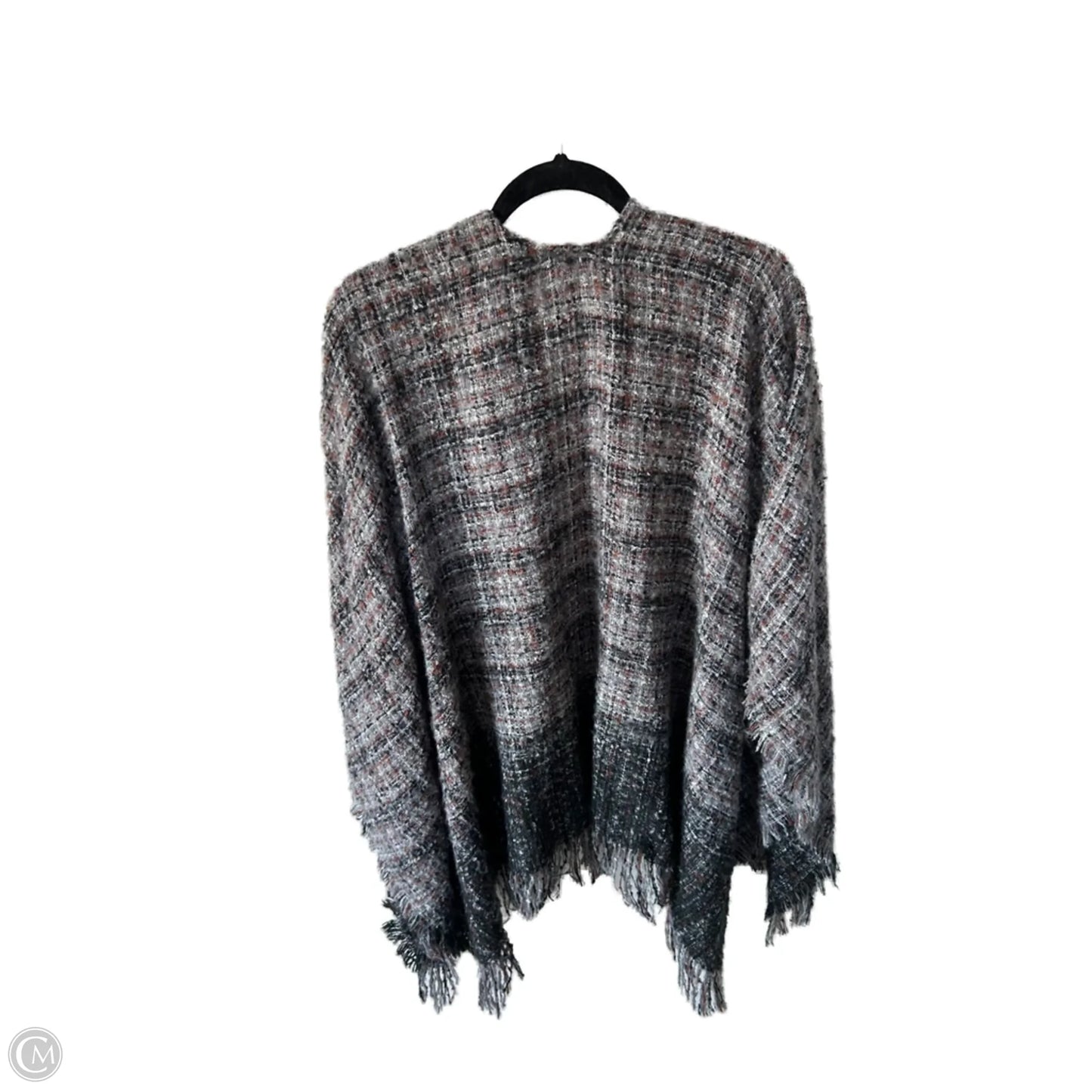 Poncho By Woven Heart In Grey, Size: Osfm