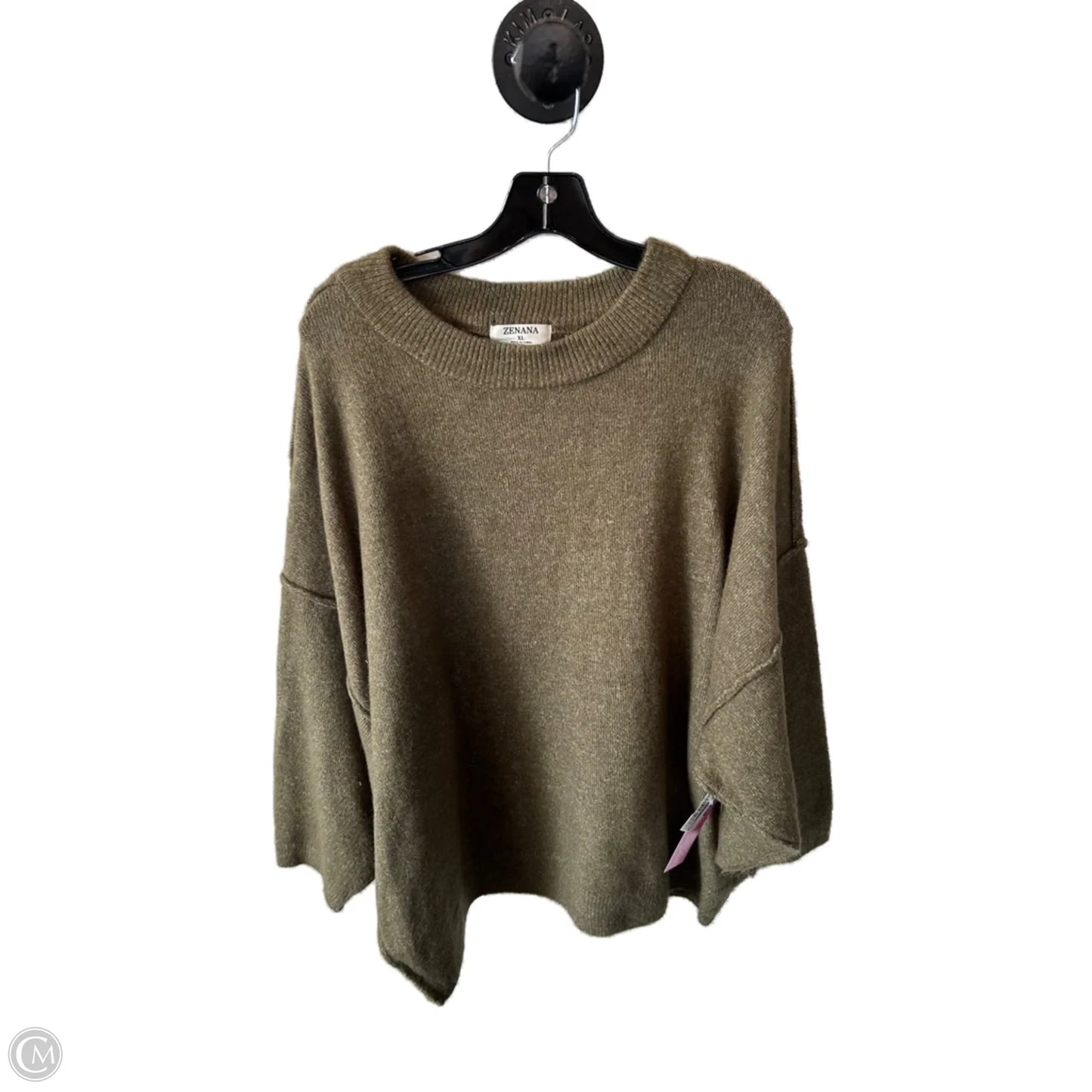 Sweater By Zenana In Green, Size: Xl