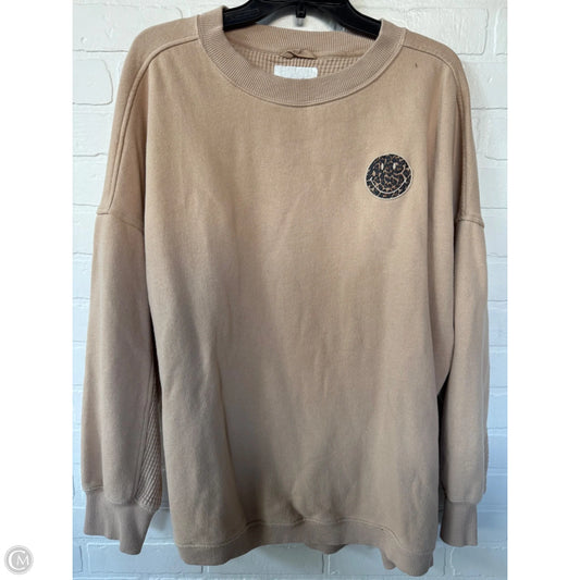 Sweatshirt Crewneck By Aerie In Tan, Size: L