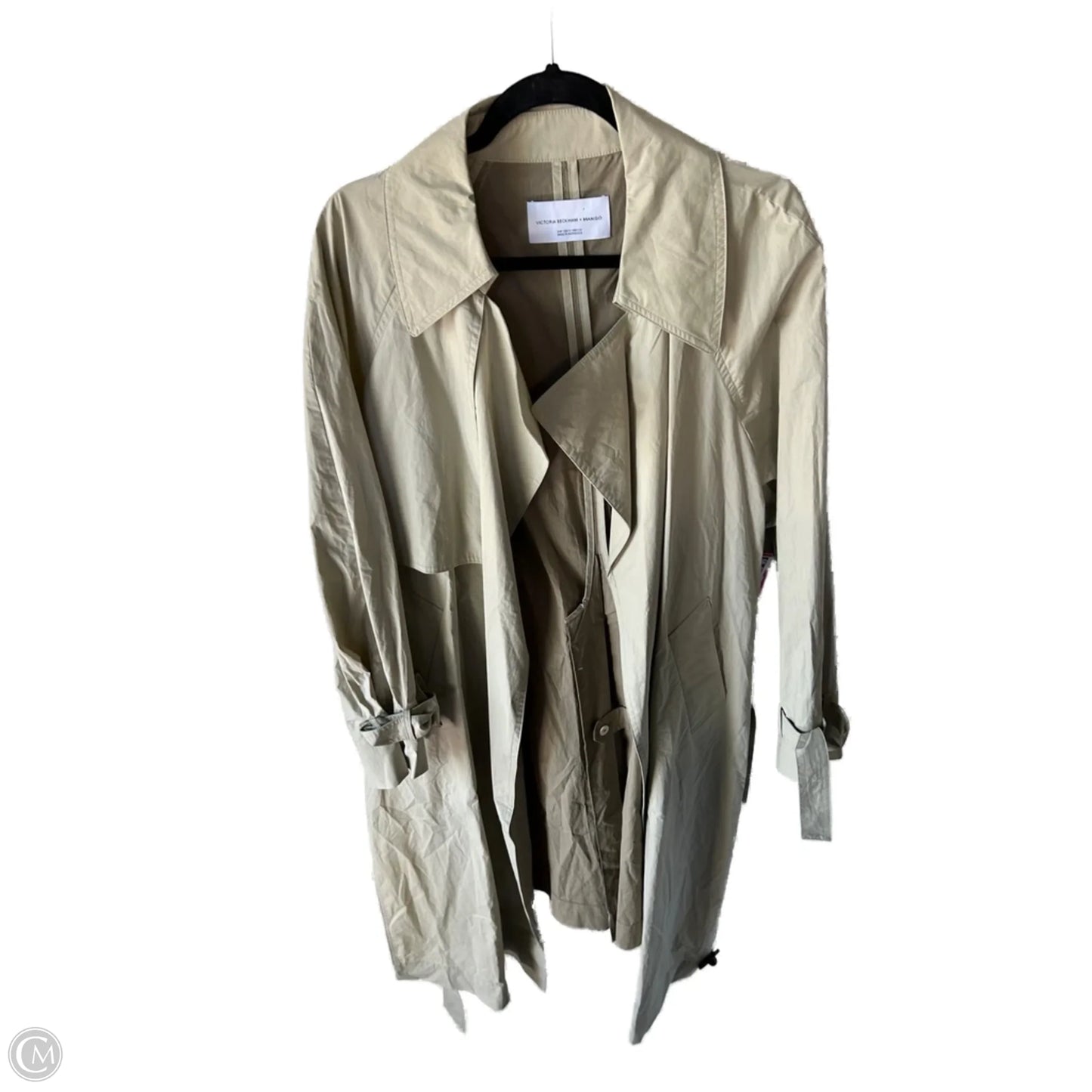 Coat Trench Coat By Cmb In Beige, Size: S